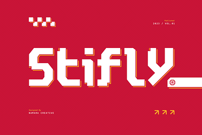 Stifly - Pixelated Display Font banding classic display font free free font freebie logo packaging pixelated retro sans sans serif type typeface vintage