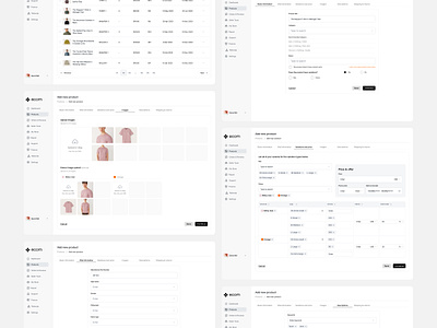 Ecommerce B2B SaaS new inventory flow admin dashboard design ecommerce inventory saas ui ux web website