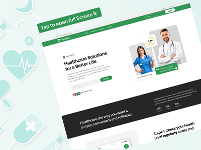 Healthcare 2024 app design doctor figma green health healthcare landing page medical medicine mockup4 typography ui ux