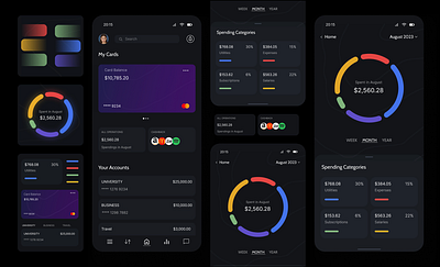 SmartSpend app dark darkmode dashboard design ios minimalist ui