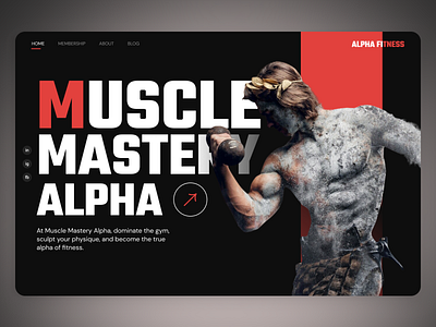 Fitness Hero Section branding graphic design logo ui