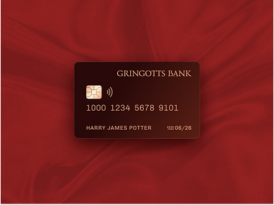Gringotts Bank Credit Card Design Concept credit card design ui