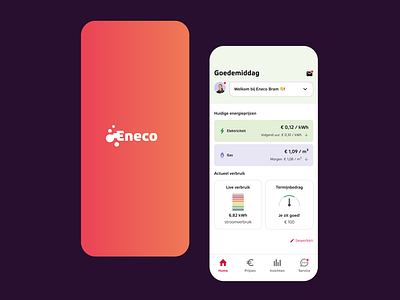 Eneco app design branding design eneco graphic design ui ux visual design webdesign website