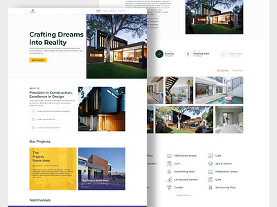 MSR Shelters: Architectural Elegance in Web Design architecture figma inspiration projectpage projects realestate ui ux webdesign