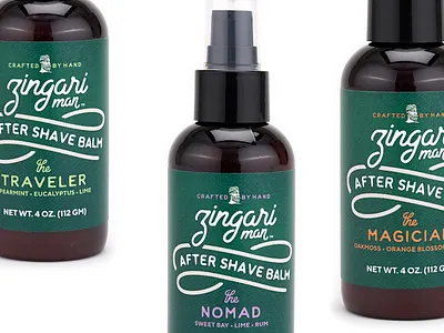 Zingari After Shave Balm adobe illustrator branding graphic design illustration lettering logo design packaging