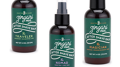 Zingari After Shave Balm adobe illustrator branding graphic design illustration lettering logo design packaging