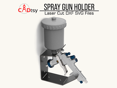 Spray Paint Gun Stand / Holder DXF / SVG CNC Laser Cutting Files custom tool holder svg