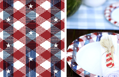 Surface Design Patriotic Theme dixie dixie brand fourth of july holiday holiday design july 4th paper goods paper plate patriotic seasonal design stars and stripes surface design
