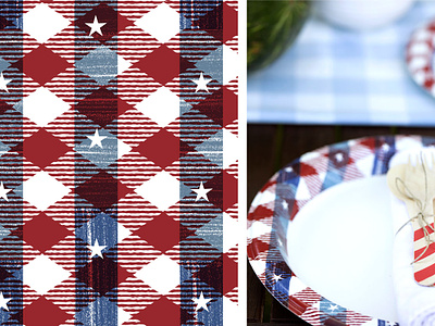 Surface Design Patriotic Theme dixie dixie brand fourth of july holiday holiday design july 4th paper goods paper plate patriotic seasonal design stars and stripes surface design