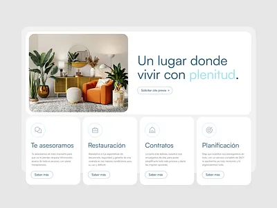 Real Estate bento landing page 3d animation bento branding clean design graphic design landing logo minimal motion graphics real estate ui website