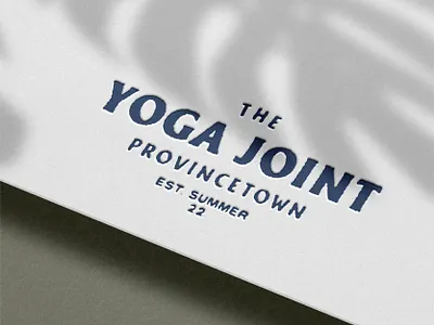 The Yoga Joint Logo Mockup brand design brand identity branding branding design clean lettering logo logo design logotype minimal mock up mockup retro sans serif simple type typography vintage visual identity wordmark