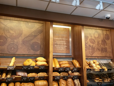 Clean Food Promise clean food design illustration interior signage panera promise restauraunt wood signage