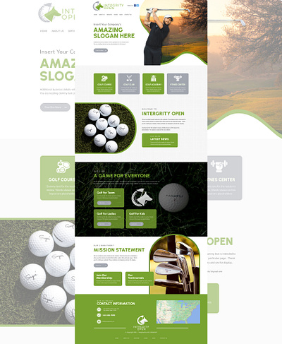 Golf Sports Website Design figma graphic design ui web design website design