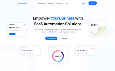 SaaS Landing Page design landing page saas ui ux web webdesign