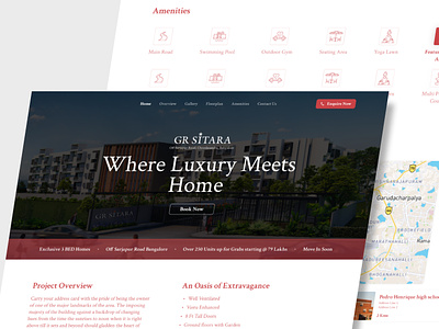 GR Sitara Luxury Real Estate: A Web Design architecture desktop design projectpages real estate real estate projects ui ux webdesign