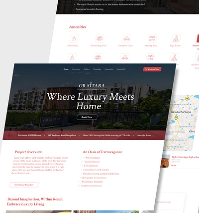 GR Sitara Luxury Real Estate: A Web Design architecture desktop design projectpages real estate real estate projects ui ux webdesign