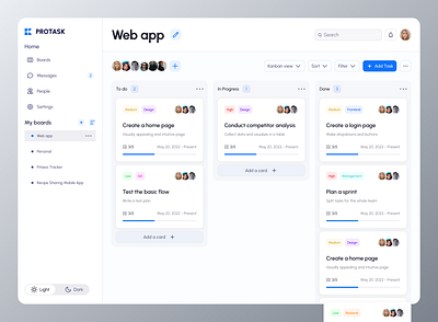 Task management - kanban board board design kanban kanban board management ui ux