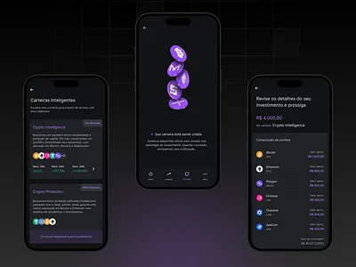 Automated Investment Platform ai android app artificial intelligence crypto currency finance invest investment ios profit ui user experience ux