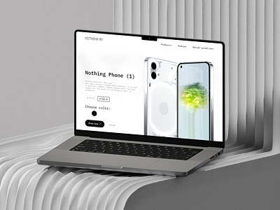Nothing Phone (1) - сhoosing a phone model design figma home page landing nothing phone phone ui web page