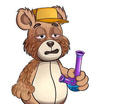 Bong Bear 2d art graphic design illustration illustrator