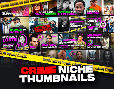 Crime Niche Youtube Thumbnails Pack cover art cover art thumbnail crime niche expert graphic designer graphic designer senior graphic designer thumbnail thumbnail designer thumbnails youtube youtube marketing youtube thumbnail youtube thumbnails