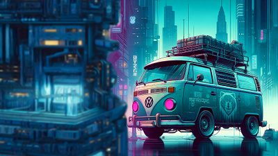 Cyber Van cyber van illu illustration