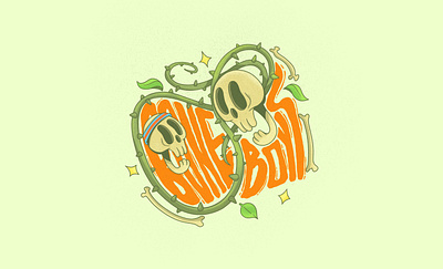 Bone Boys design digital art drawing graphic design icon illustration illustrator lettering skull stiker street typography vector