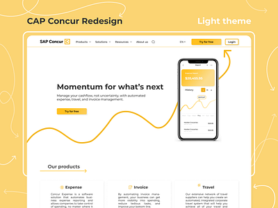 SAP Concur Redesign bank cap cash concur hero income and expenses landing landing page money outcome redesign sap concur site spending ui ui ux ux ux ui ux ui design website