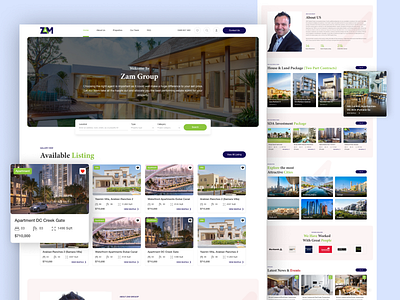 Real Estate Landing page branding figma graphic design iuux landing page logo real estate real estate webiste realestate ui