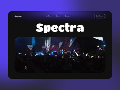 Spectra Event - Concept Design dailyui design event event landing page figma landing page spectra ui ui design web design website design