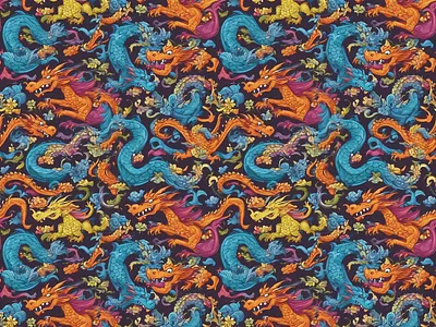 Dragonverse Pattern dragon generative pattern
