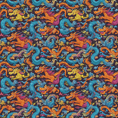 Dragonverse Pattern dragon generative pattern