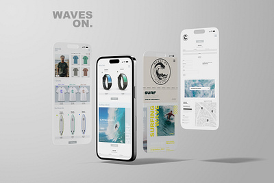 WAVES ON 3d ad animation brand identity branding design graphic design illustration logo mobile app motion graphics ui vector web design