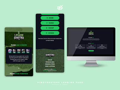 Dinotrostore Landing Page branding react ui website