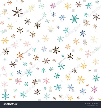 Pattern with multicolor asterisk star vector illustration gradient