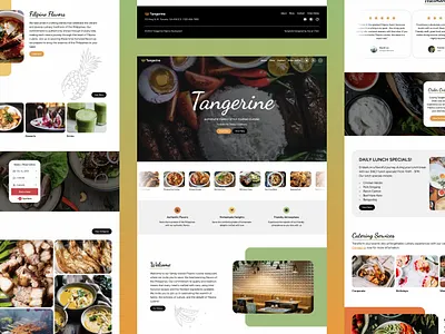 Tangerine - Restaurant Framer Template branding design food framer responsive design restaurant template ui user experience user interface ux web design website website design