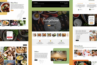 Tangerine - Restaurant Framer Template branding design food framer responsive design restaurant template ui user experience user interface ux web design website website design