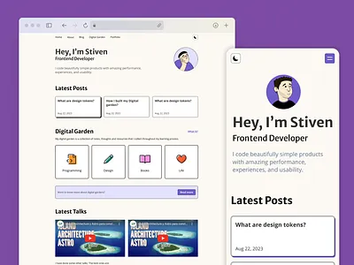 My Digital Garden blog ui web