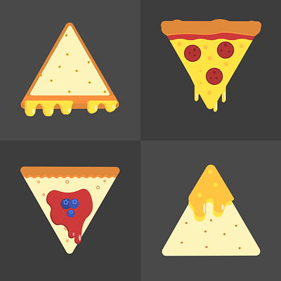 Food Triangles food icons illustration vector