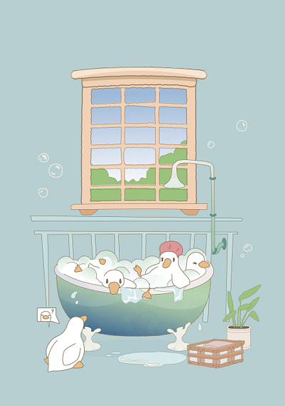 duck^^ cute duck graphic design illustration