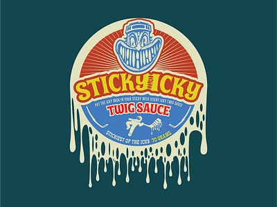 Sticky Icky {twig sauce} artwork beach branding concept design graphic design hockey illustration logo surf