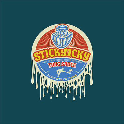 Sticky Icky {twig sauce} artwork beach branding concept design graphic design hockey illustration logo surf