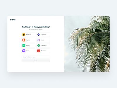 Unsubscribe page | Surfe app app design b2b crm desktop desktop app offboarding onboarding saas salestech summer ui ui design uidesign ux ux design