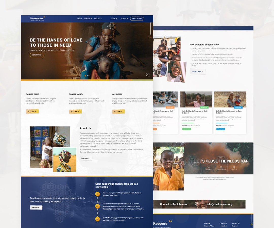 Example of Informational Website Design