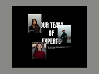 Design agency - Team section team section ui user experience web design