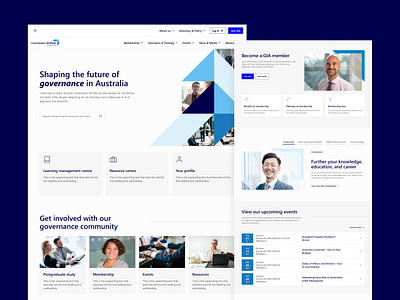 Web Design for Governance Institute of Australia design responsive design ui ux design visual design web design