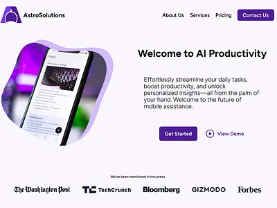 Landing Page Daily UI #003 branding dailyui design landingpage logo productdesign ui uidesign ux