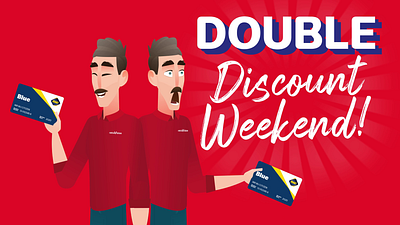 Retravision Double Discount Weekend Sale Campaign animation branding campaign design discount doube graphic design motion graphics promo sale social tvc video youtube