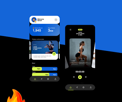 Workout Mobile Application gym app design gymapp illustration interfacedesign mobile app mobile app design ui uidesign uxdesign workout