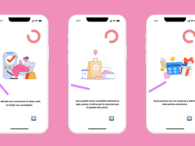 Onboarding Meraki app animation app design interfaces ui ux ui design